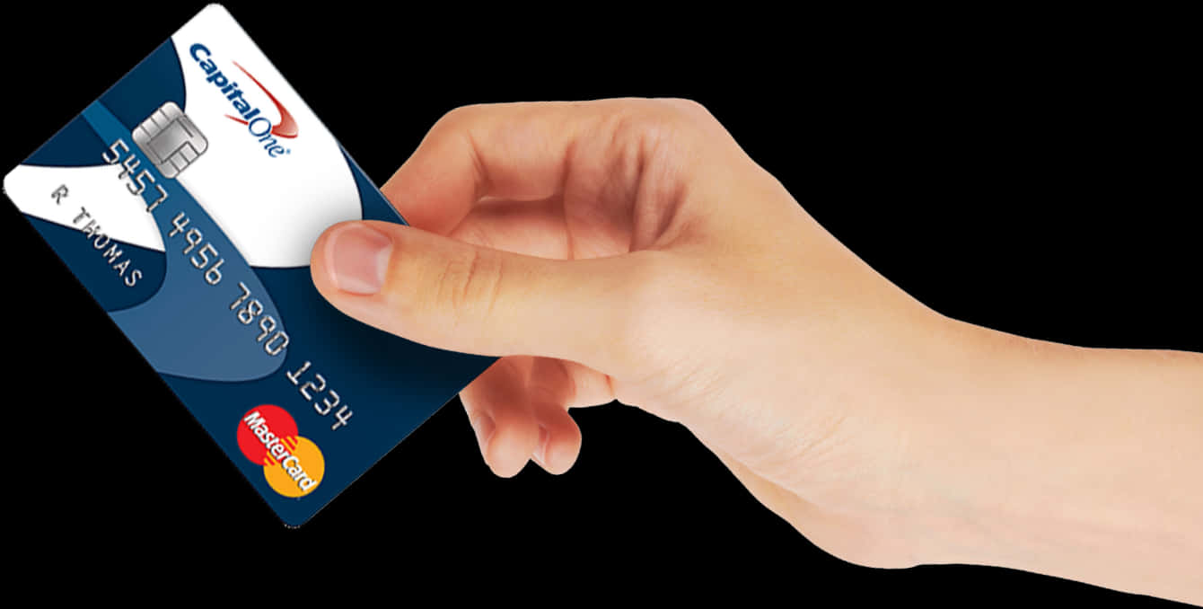 Hand Holding Credit Card PNG