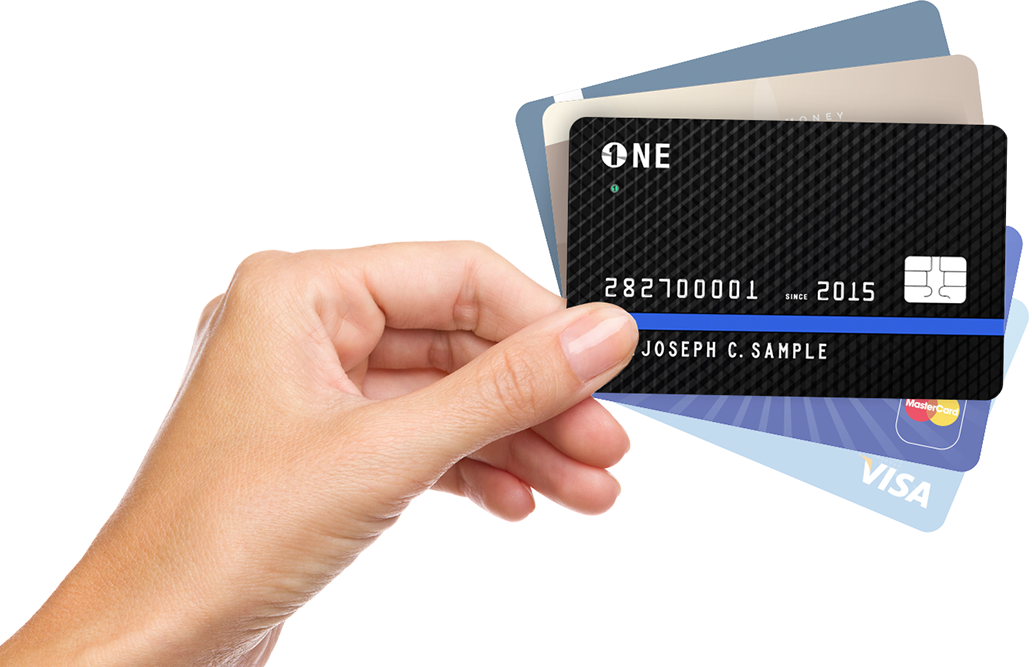 Hand Holding Debit Cards PNG
