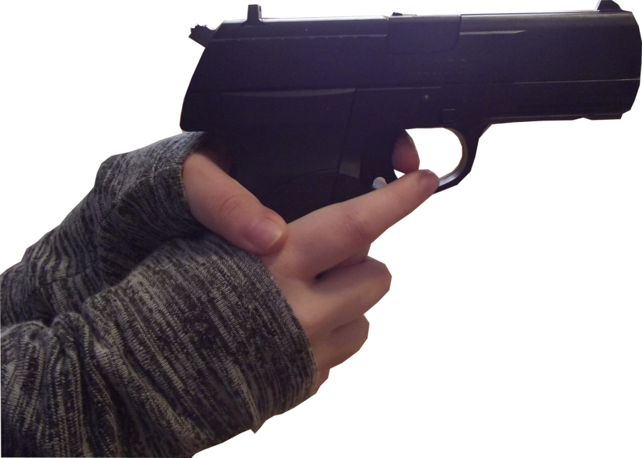 Hand Holding Gun Isolated PNG