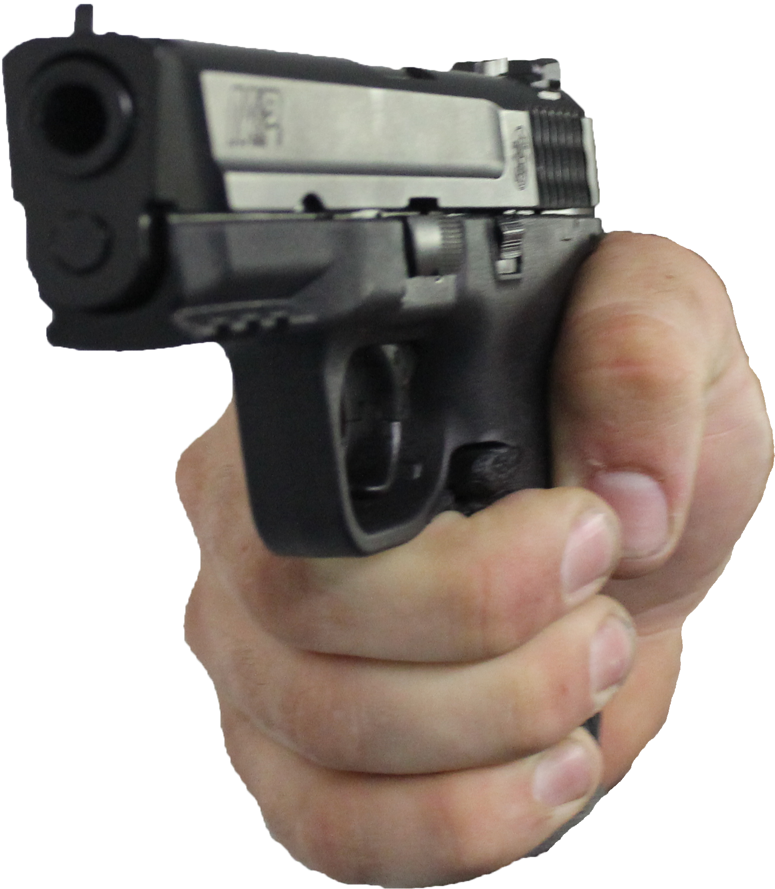 Hand Holding Gun Isolated PNG