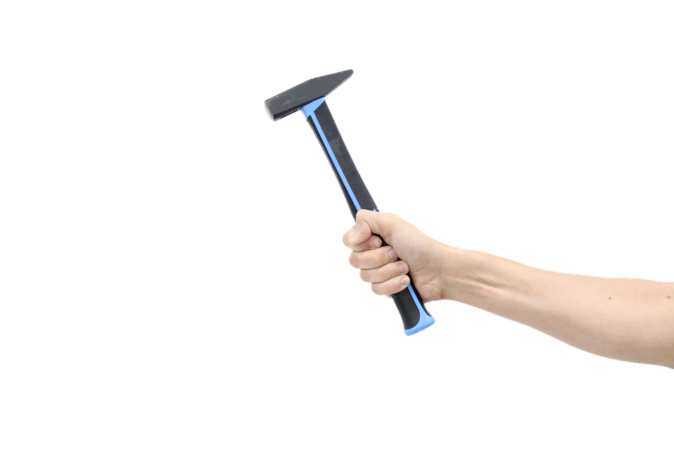 Hand Holding Hammer PNG