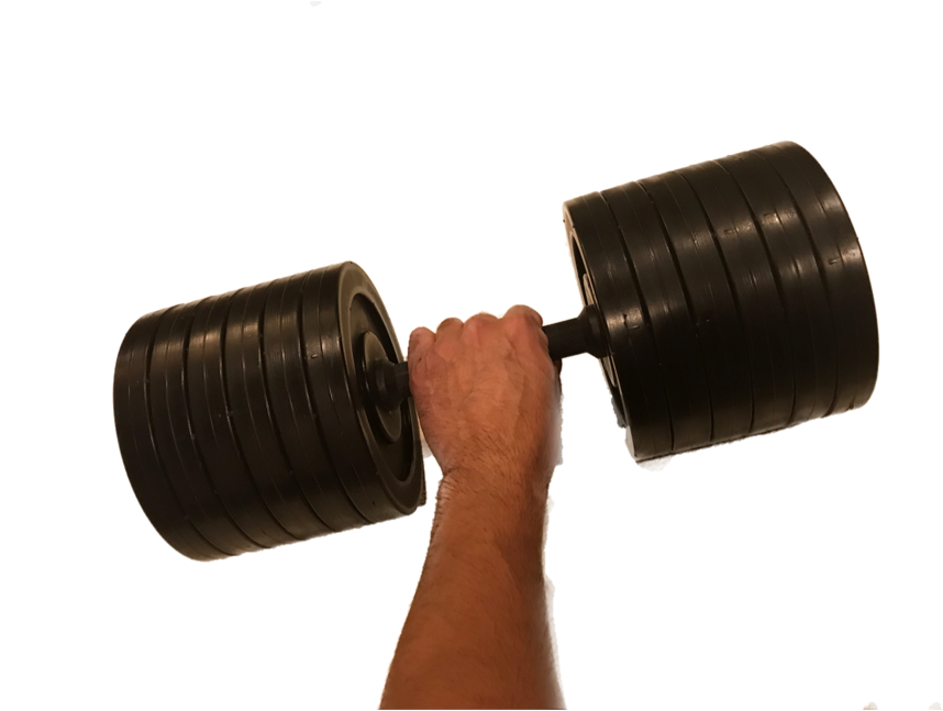 Hand Holding Heavy Dumbbell PNG