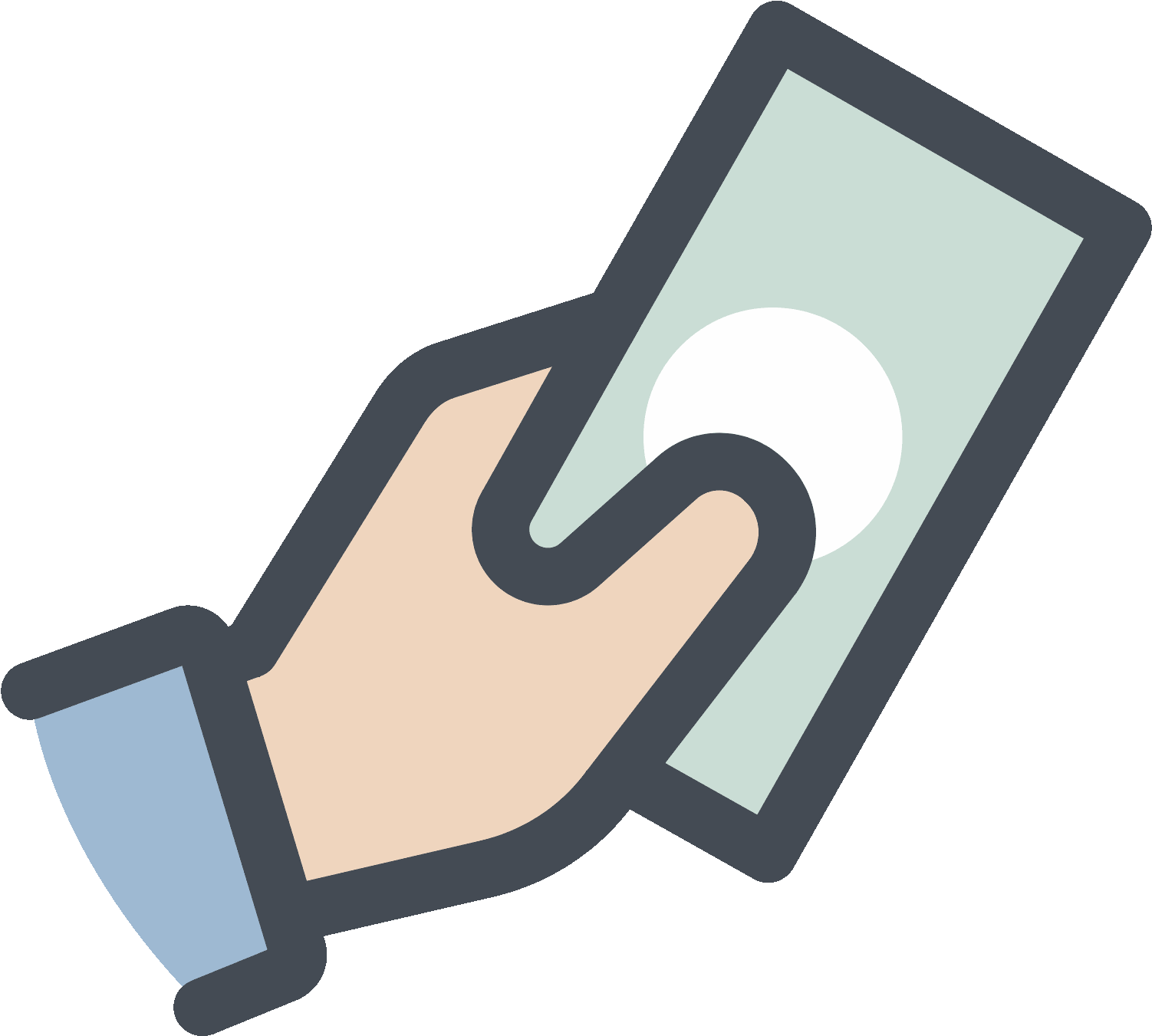 Hand Holding Mobile Payment Icon PNG