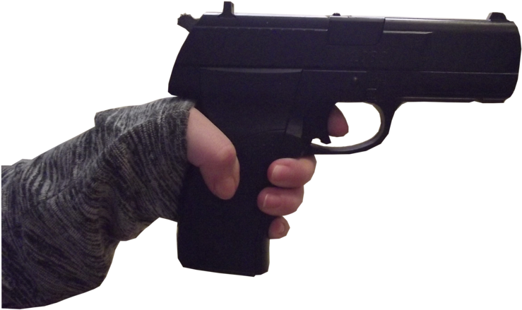 Hand Holding Pistol Isolated PNG