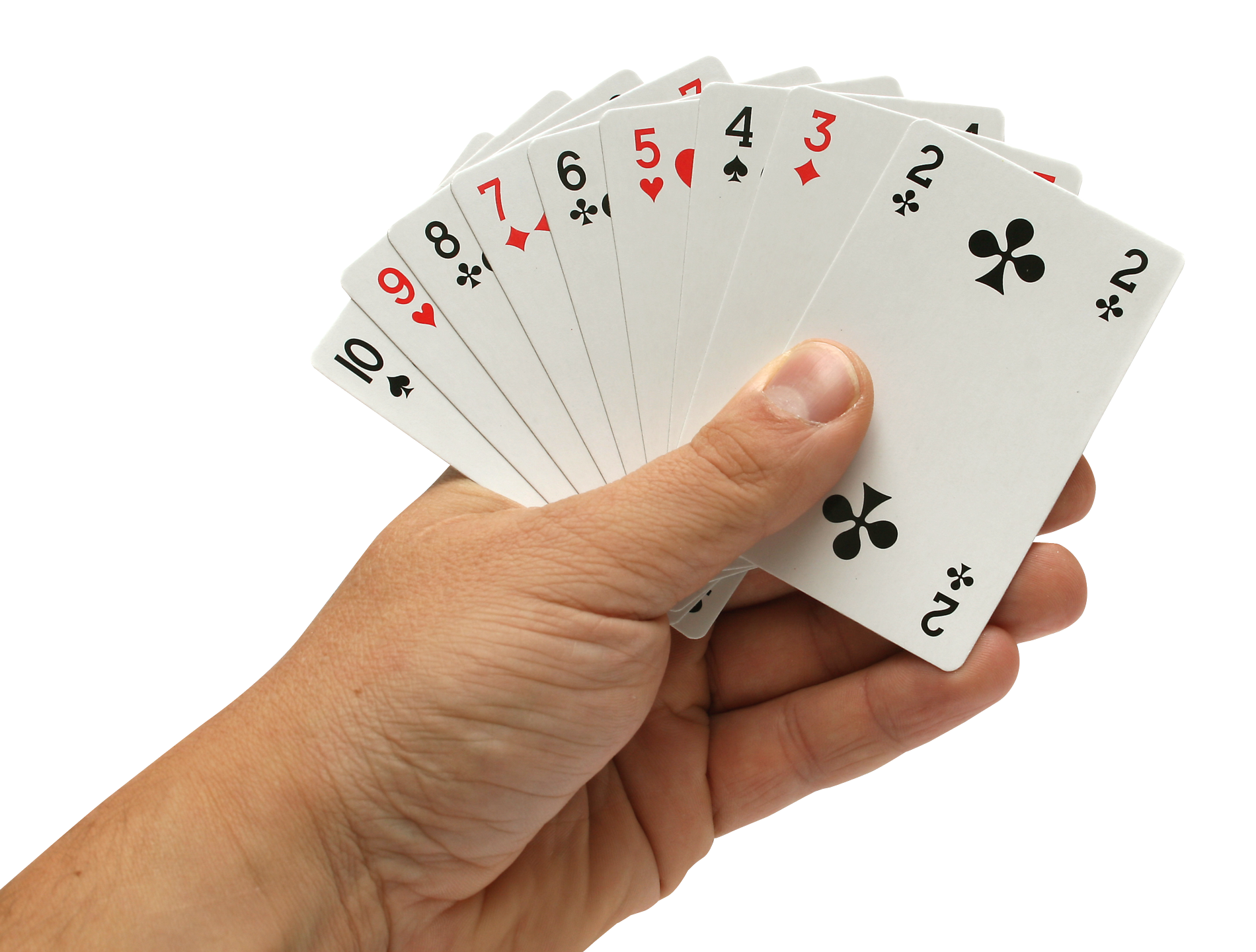 Hand Holding Playing Cards PNG