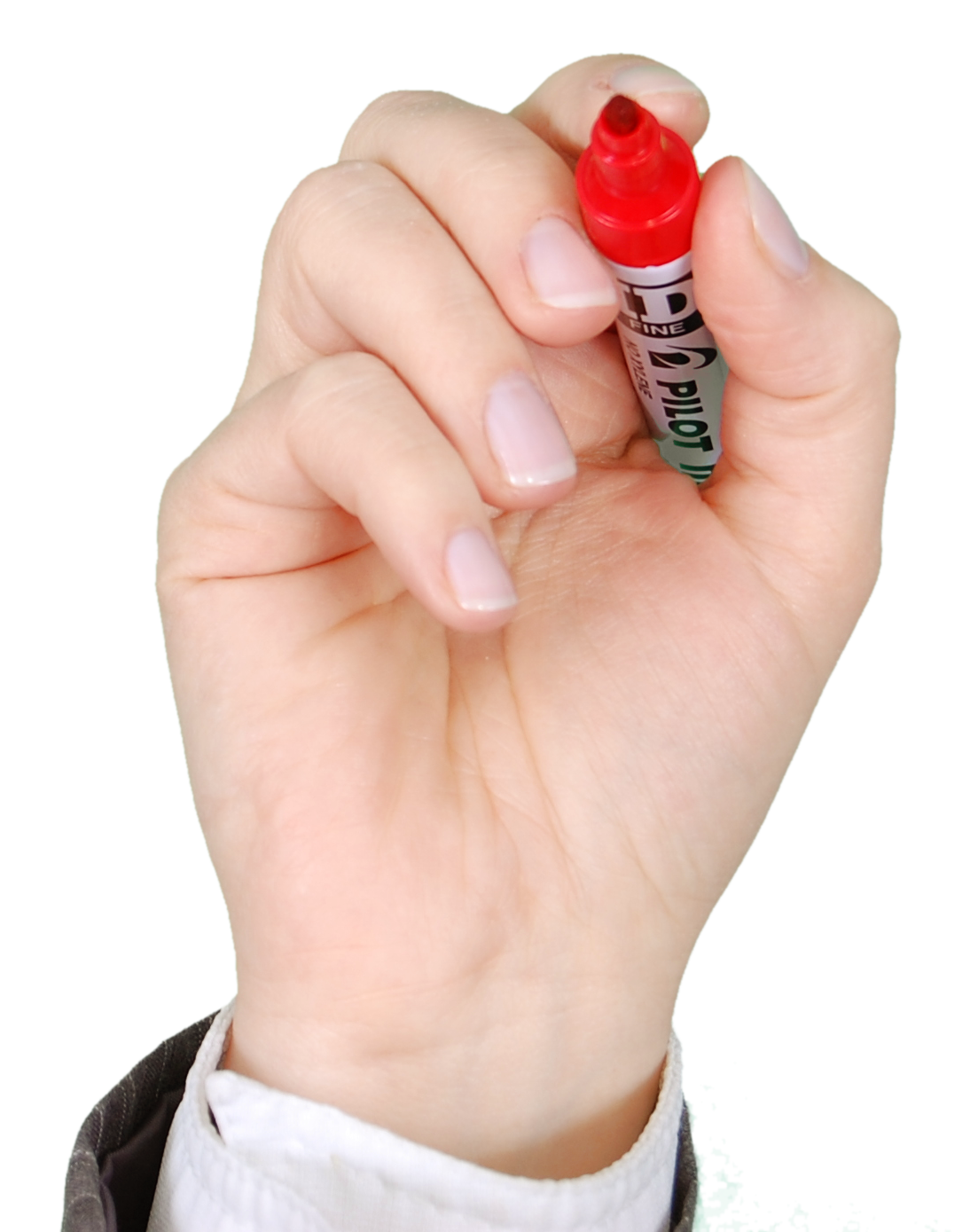 Hand Holding Red Marker PNG
