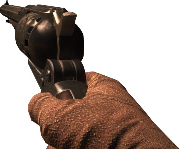 Hand Holding Revolver Pointof View PNG