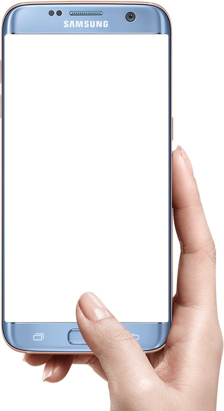 Hand Holding Samsung Smartphone PNG