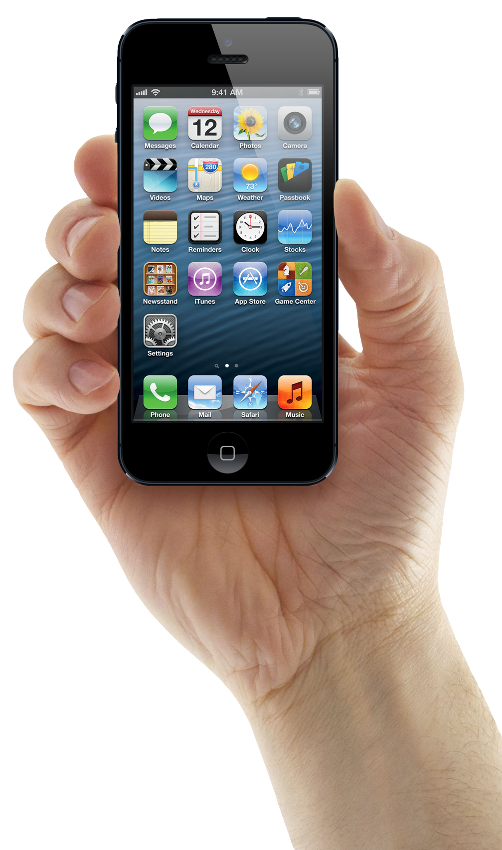 Hand Holding Smartphone Display PNG