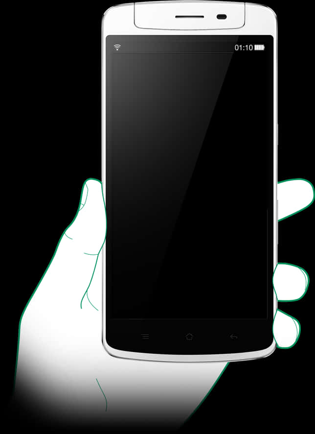 Hand Holding Smartphone Graphic PNG