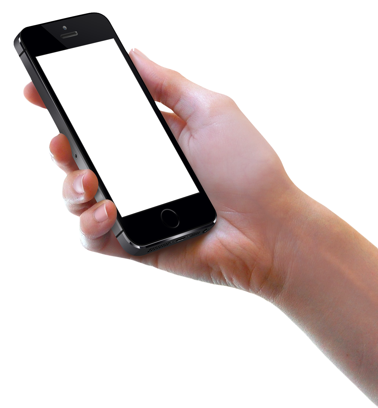 Hand Holding Smartphone Isolated PNG