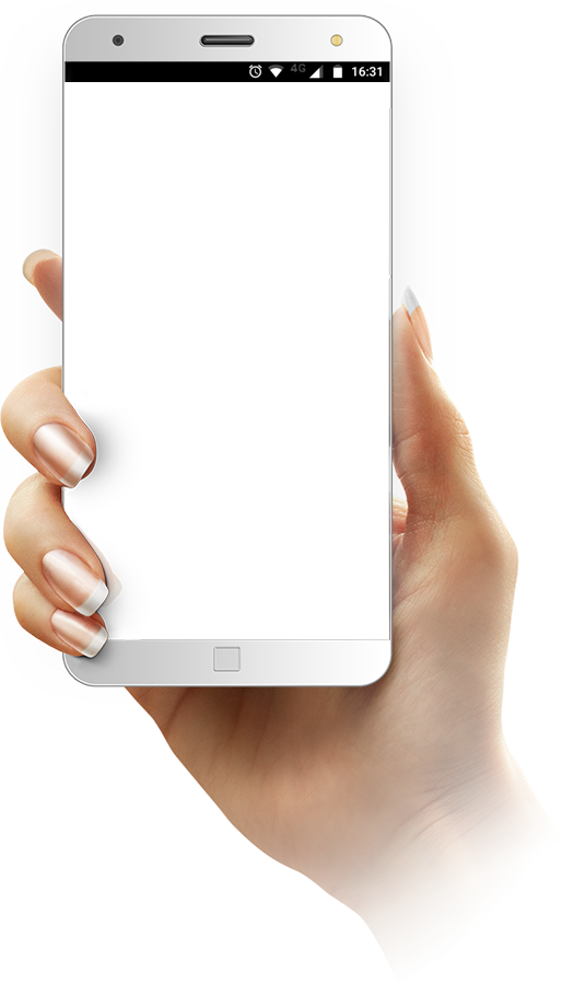 Hand Holding Smartphone Transparent Background PNG