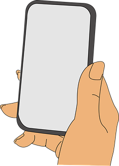 Hand Holding Smartphone Vector PNG