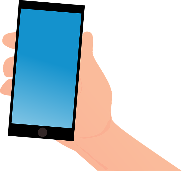 Hand Holding Smartphone Vector PNG
