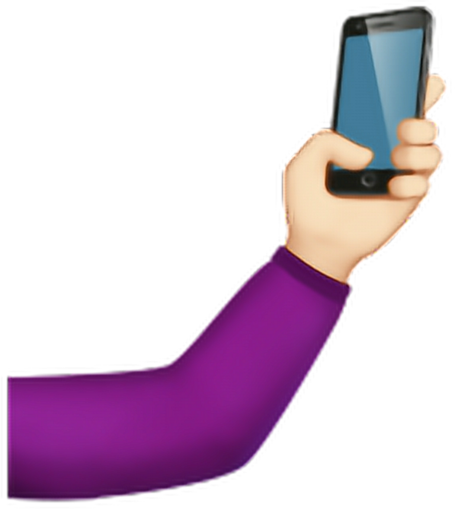 Hand Holding Smartphone_ Selfie Pose PNG