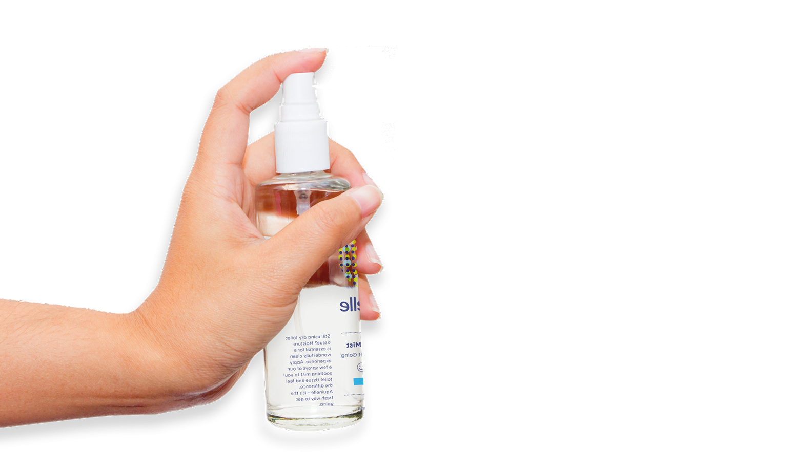 Hand Holding Spray Bottle Misting PNG