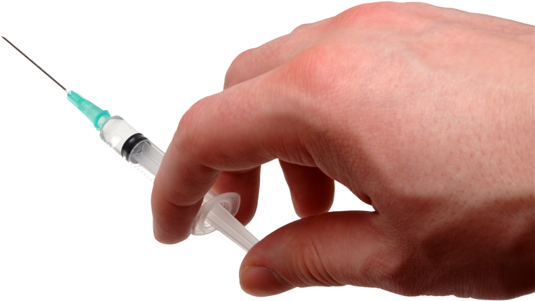 Hand Holding Syringe PNG