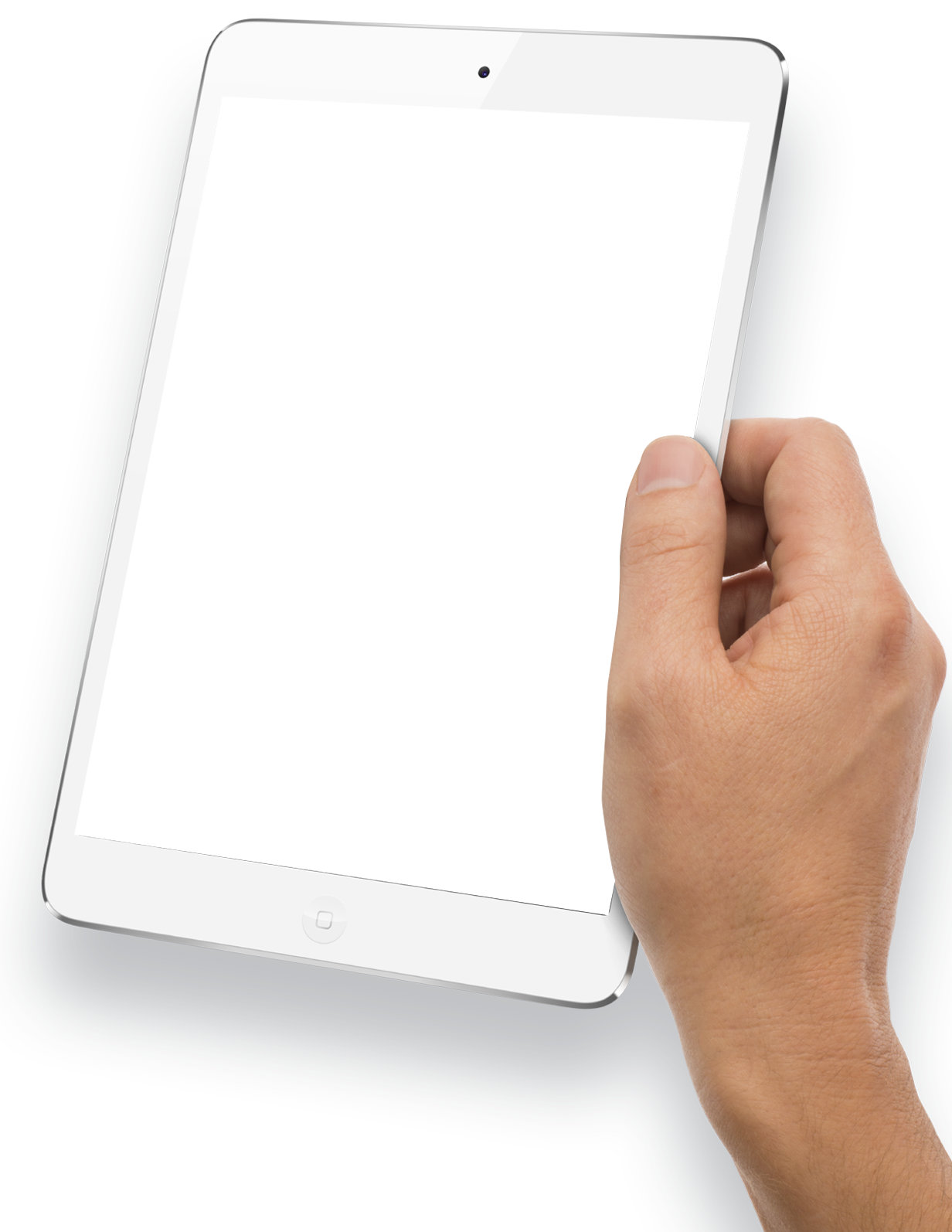 Hand Holding Tablet Isolated PNG