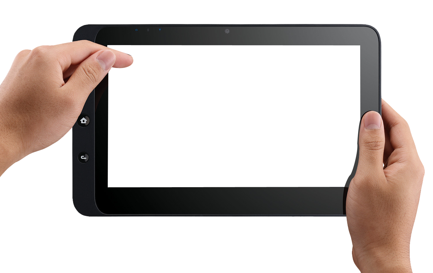 Hand Holding Tablet Transparent Screen PNG