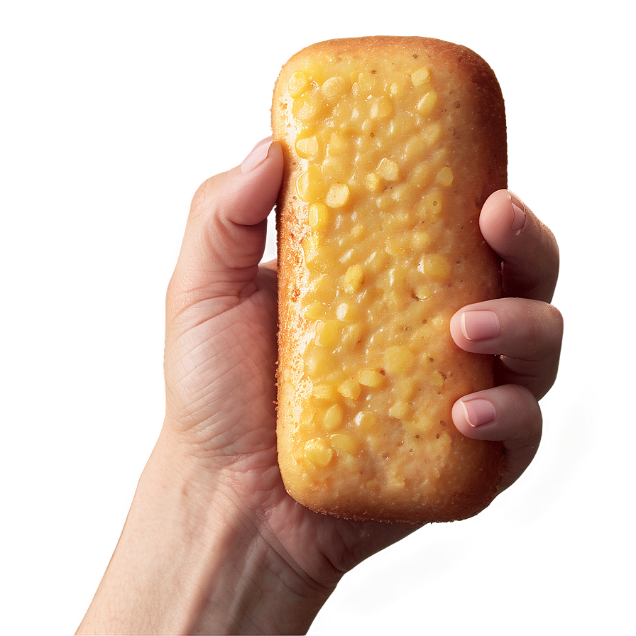 Hand Holding Twinkie Snack Cake PNG