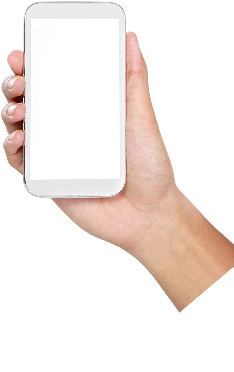 Hand Holding White Smartphone.png PNG