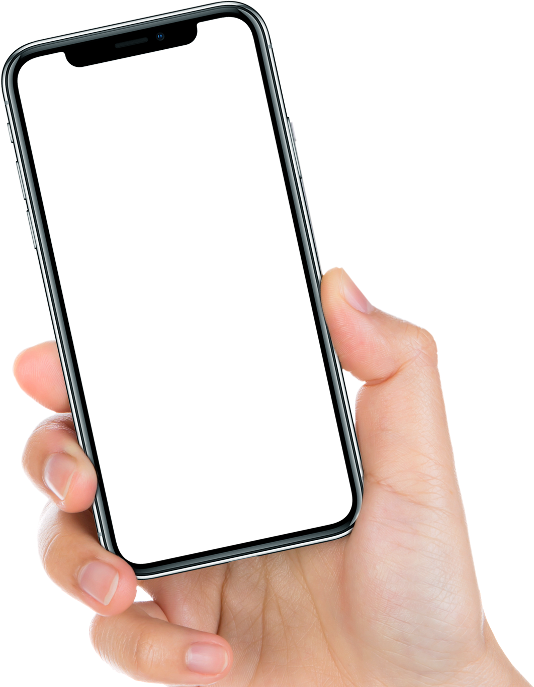 Hand Holdingi Phone Mockup Transparent Background PNG