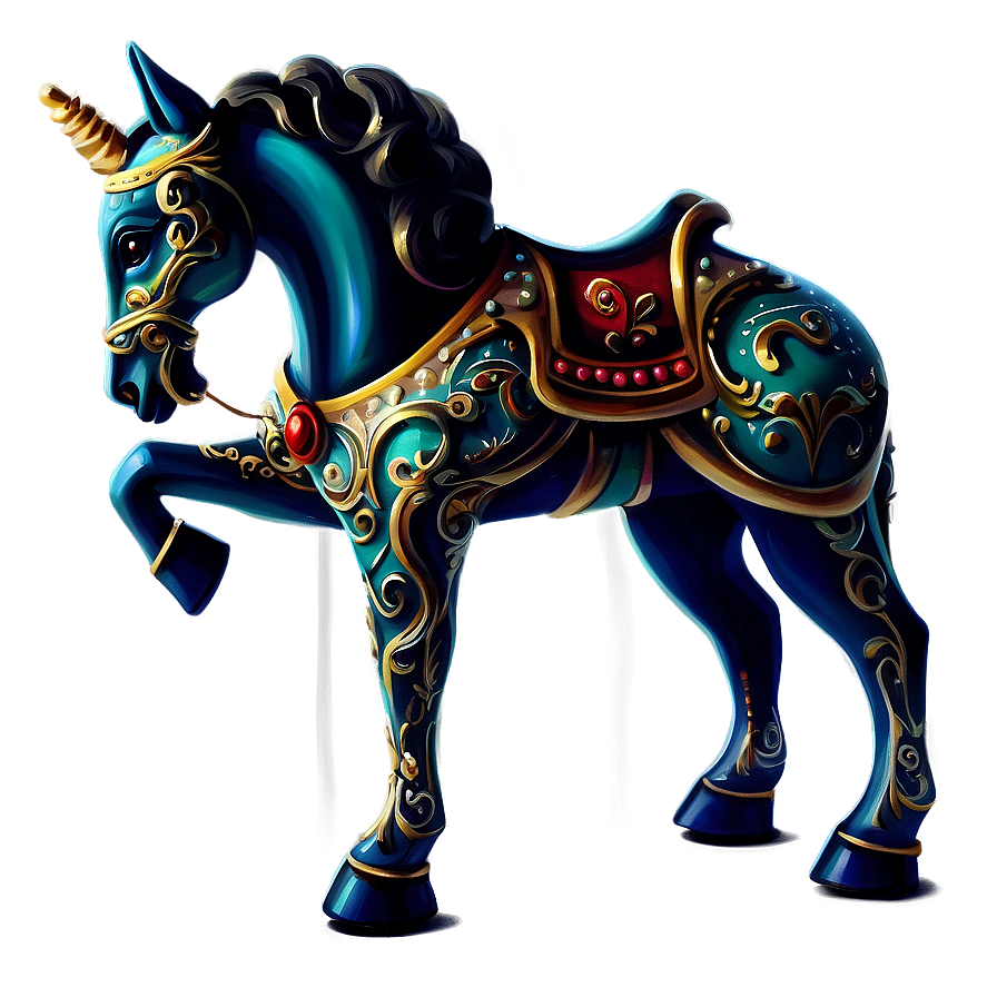 Hand-painted Carousel Png 06242024 PNG