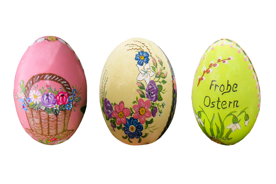 Hand Painted Easter Eggs Collection PNG