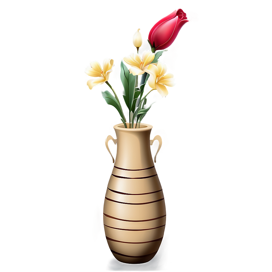 Hand-painted Flower Vase Png 19 PNG