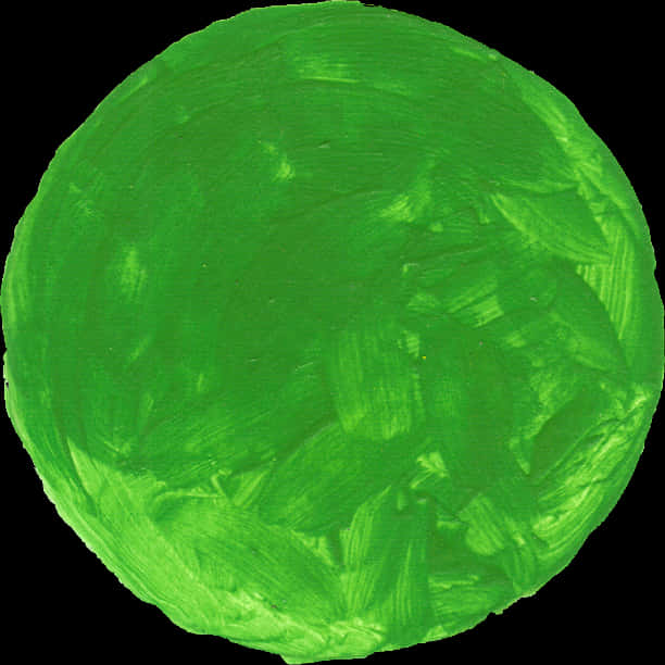 Hand Painted Green Circle PNG