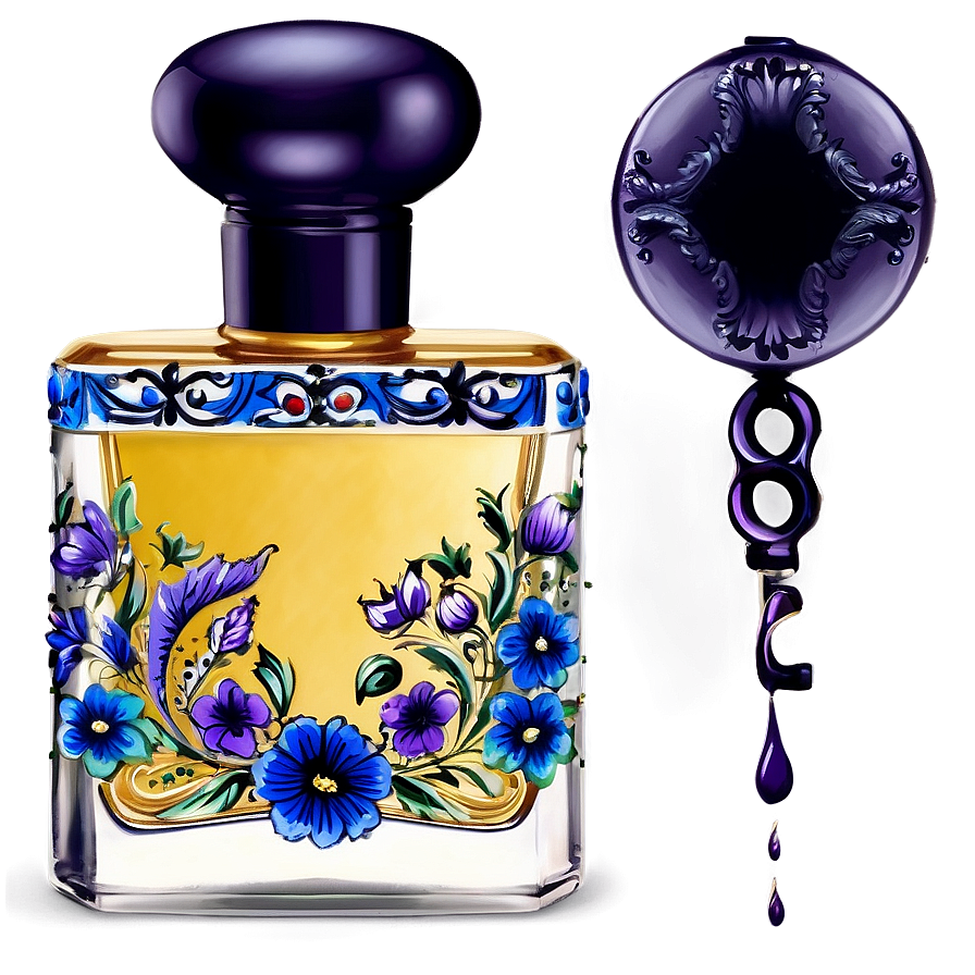 Hand-painted Perfume Bottle Png Ysw77 PNG