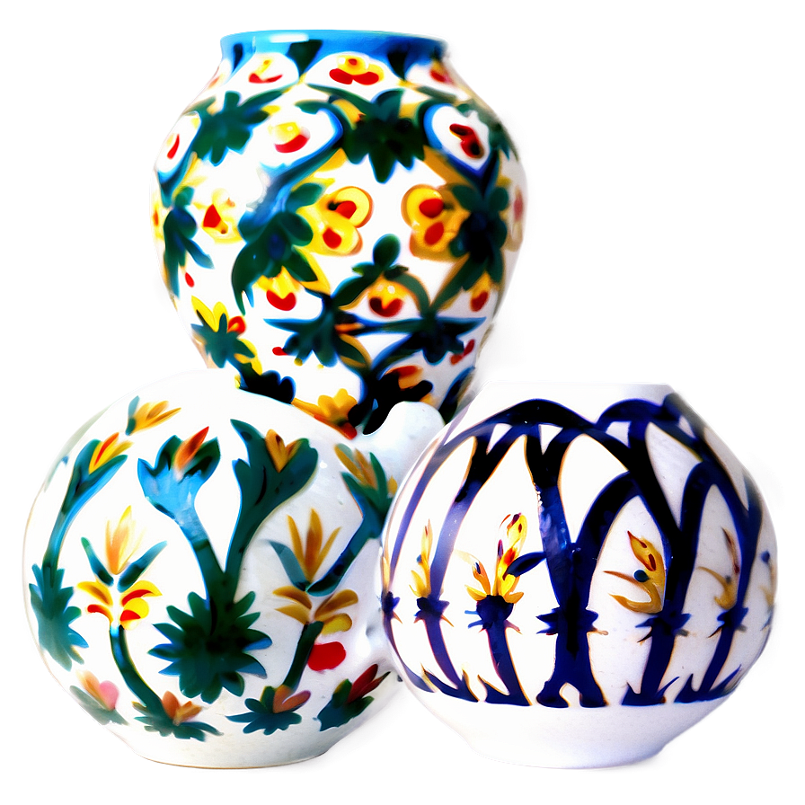 Hand-painted Pottery Png 06132024 PNG