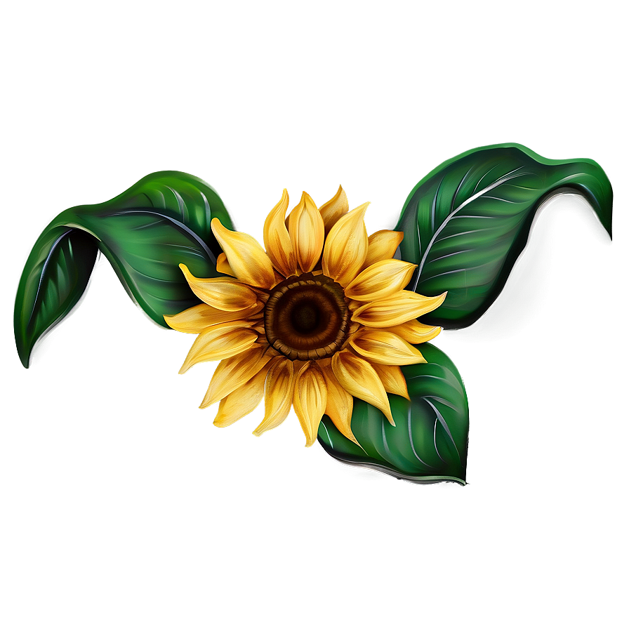 Hand Painted Sunflower Png Ylo PNG
