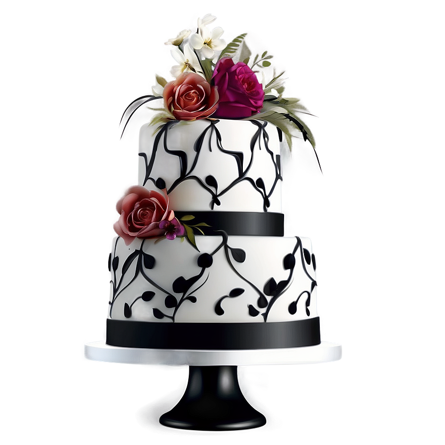 Hand-painted Wedding Cake Png Qwl PNG