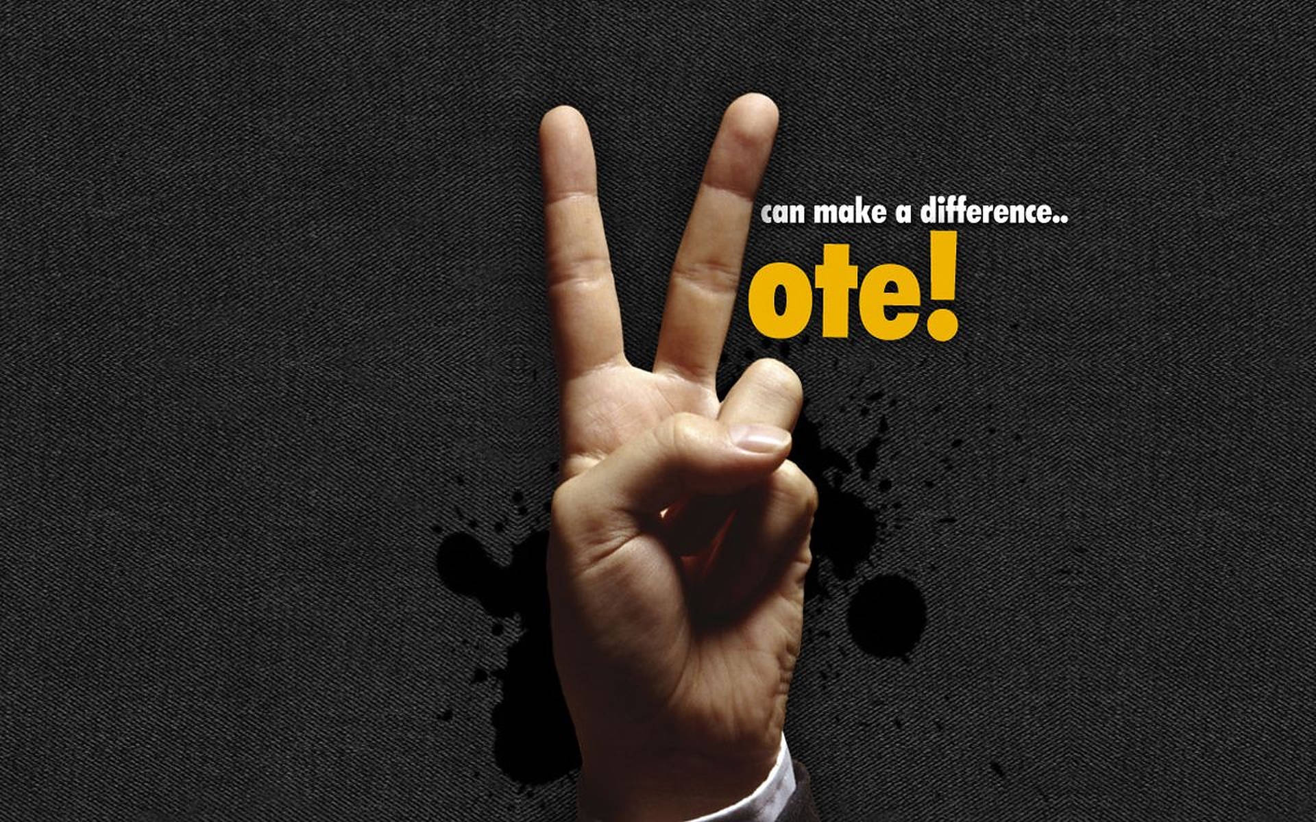 Hand Sign Election Poster Wallpaper