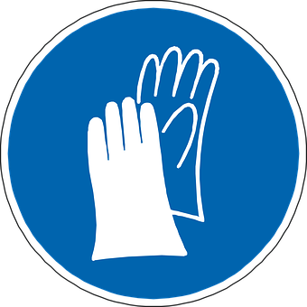 Hand Sign Icon Blue Background PNG