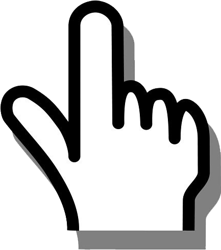 Hand Style Mouse Pointer Icon PNG