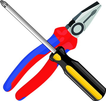Hand Tools Crossed Illustration PNG