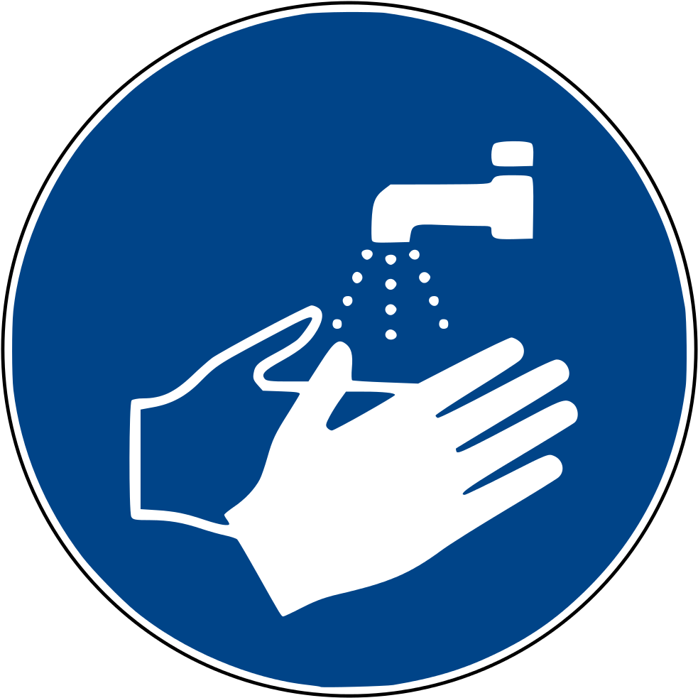 Hand Washing Instruction Sign PNG