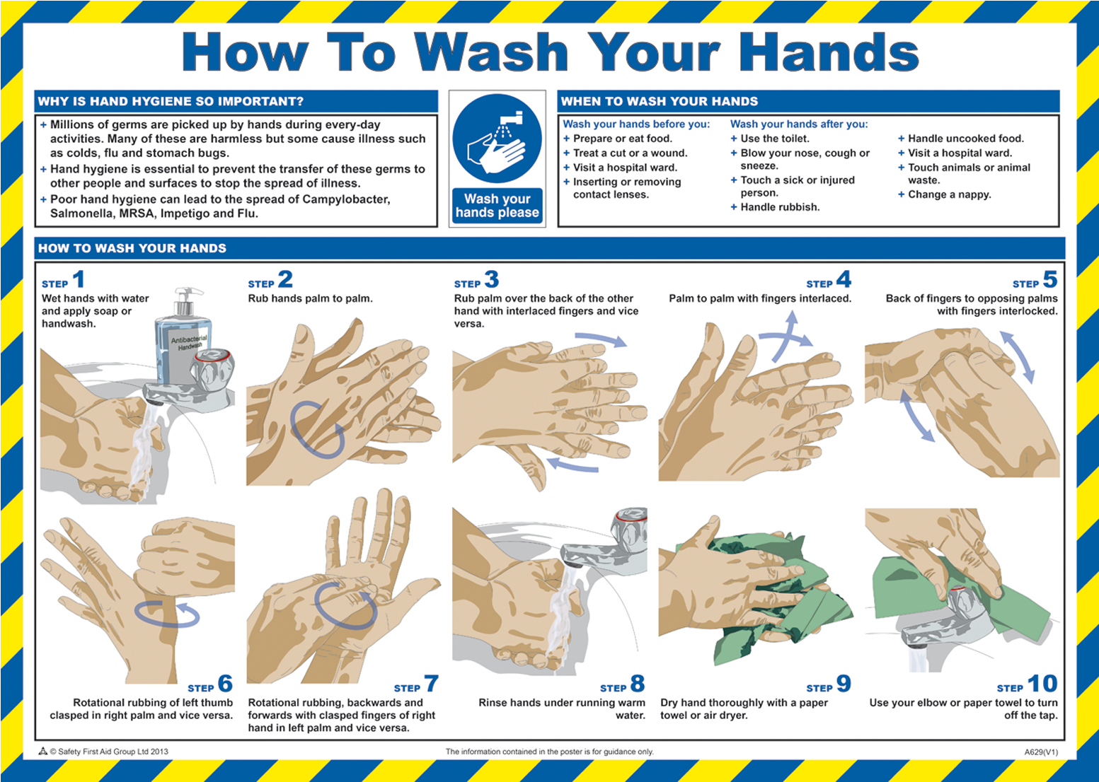 Hand Washing Procedure Infographic PNG