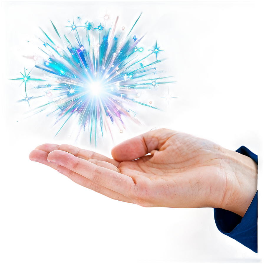 Hand With Sparkles Png 04292024 PNG