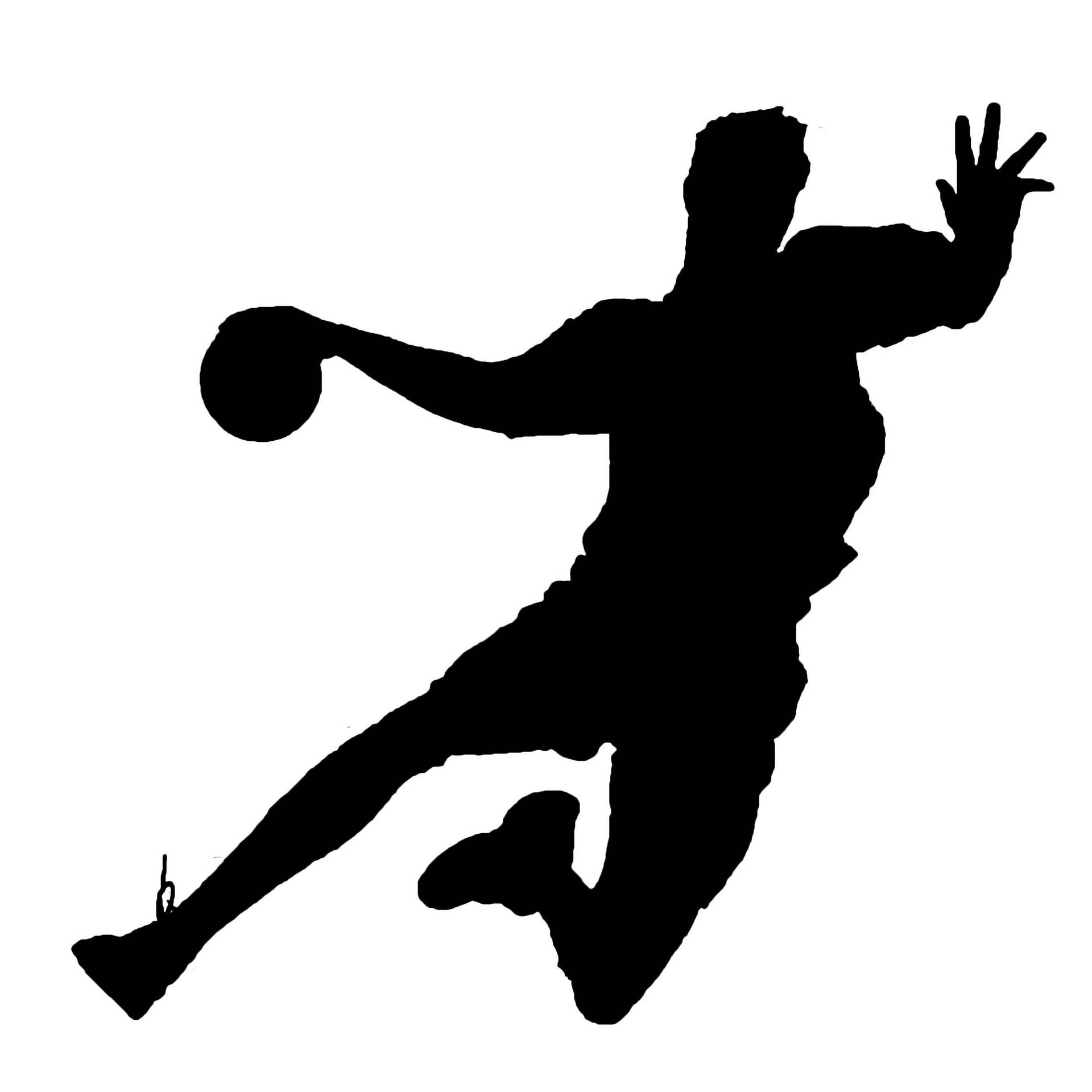 Handball Player Black Figure Wallpaper