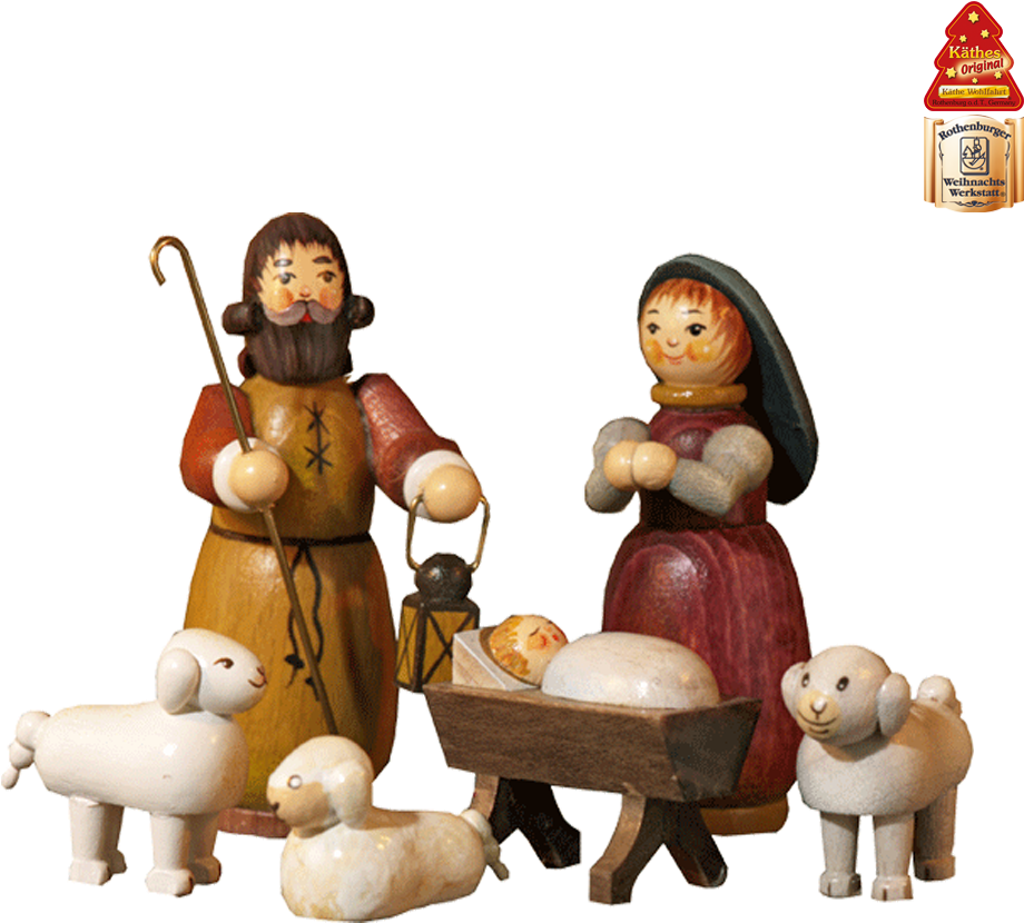 Handcrafted Nativity Figurines PNG