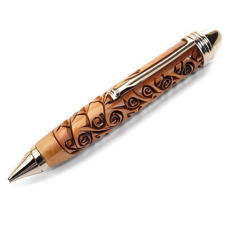 Handcrafted Wooden Pen Png 05252024 PNG