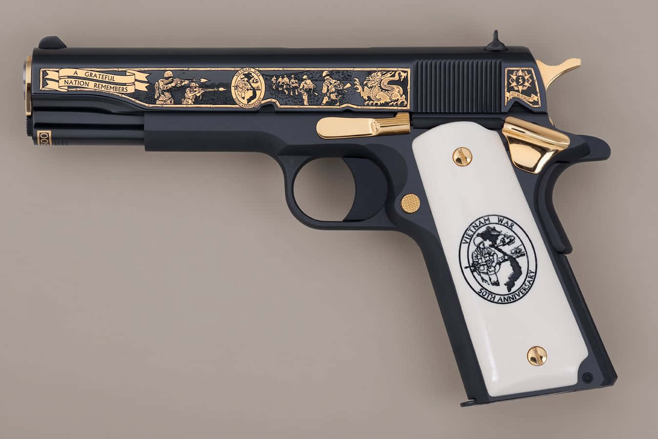 Black Gold Pistol Handgun Picture