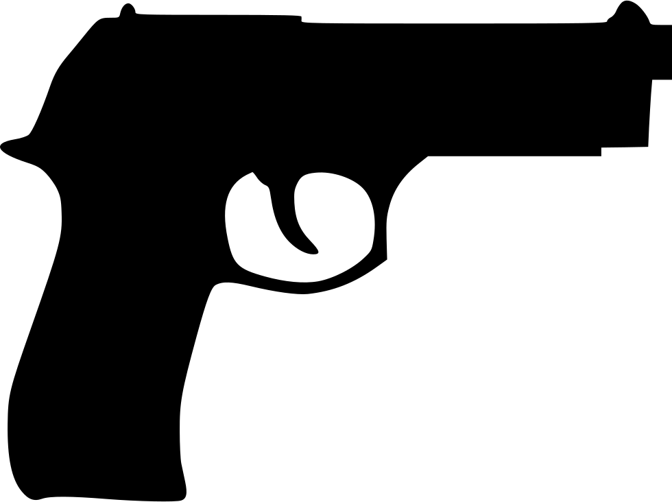 Handgun Silhouette Graphic PNG