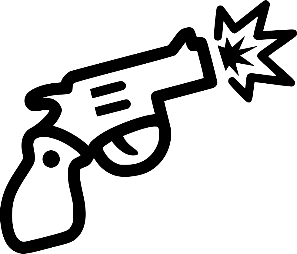 Handgun Silhouette Vector PNG