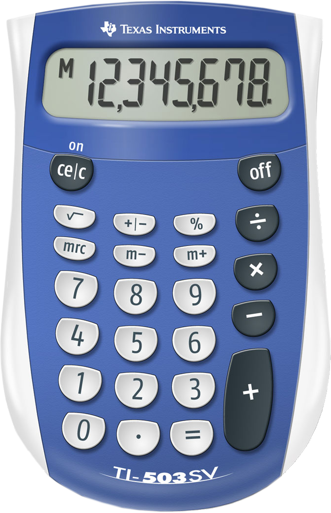 Handheld Calculator Texas Instruments PNG