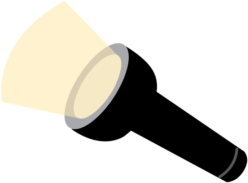 Handheld Flashlight Illustration PNG
