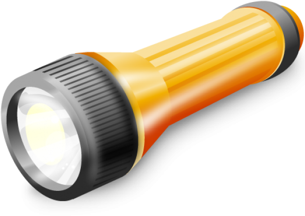 Handheld Flashlight Illustration PNG
